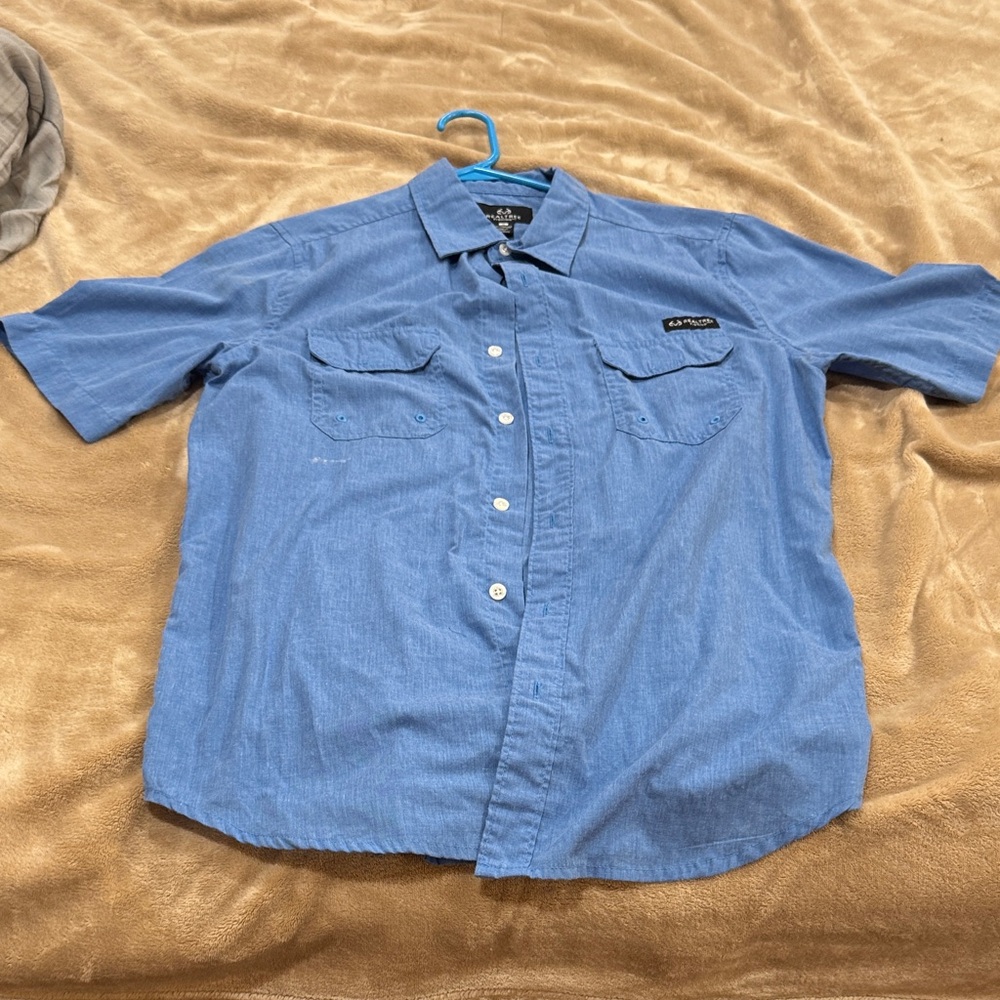 Realtree Blue Casual Button Down Shirt